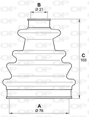 OPEN PARTS gofruotoji membrana, kardaninis velenas SJK7006.00